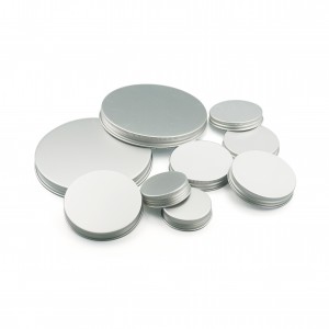 Aluminium container en deksels - Zilveren grote dop