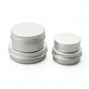 Aluminium container en deksels - Zilveren dop met doos