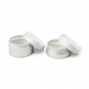 Aluminium container en deksels - Zilveren dop met doos