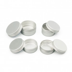 Aluminium container en deksels - Zilveren dop met doos